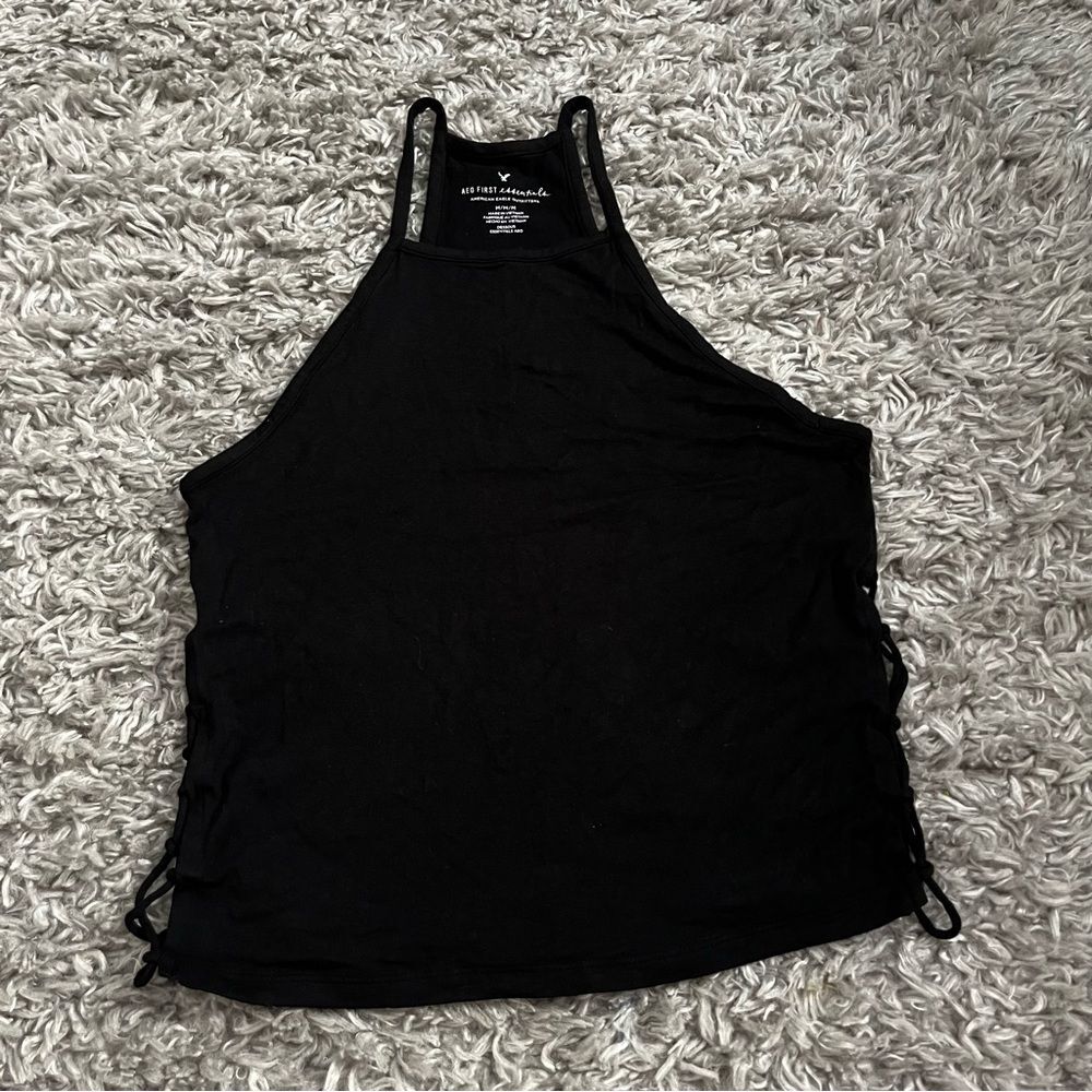 American eagle outfitters aeo essentials black high neck tank size medium